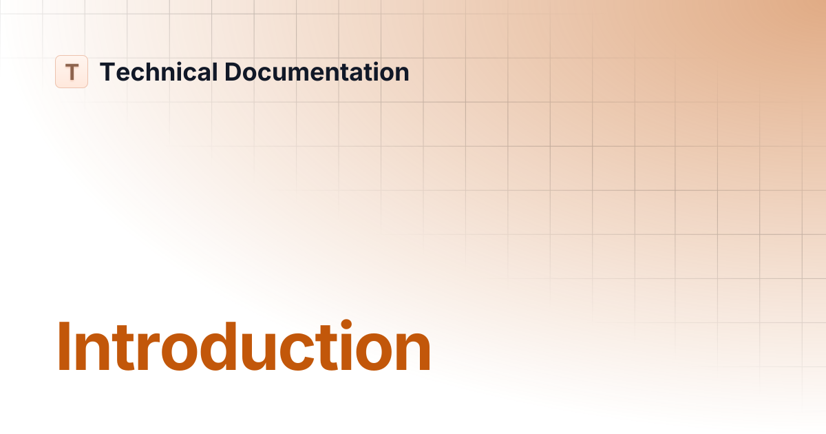 Introduction | ENGLISH - version 2.3 | Technical Documentation