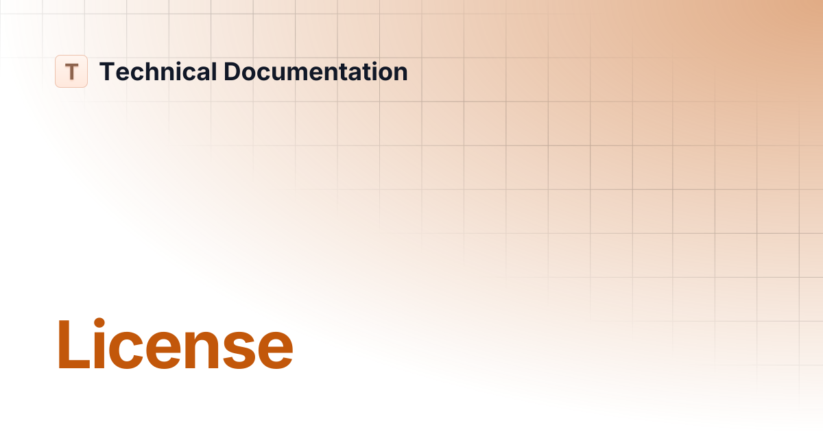 License | Technical Documentation